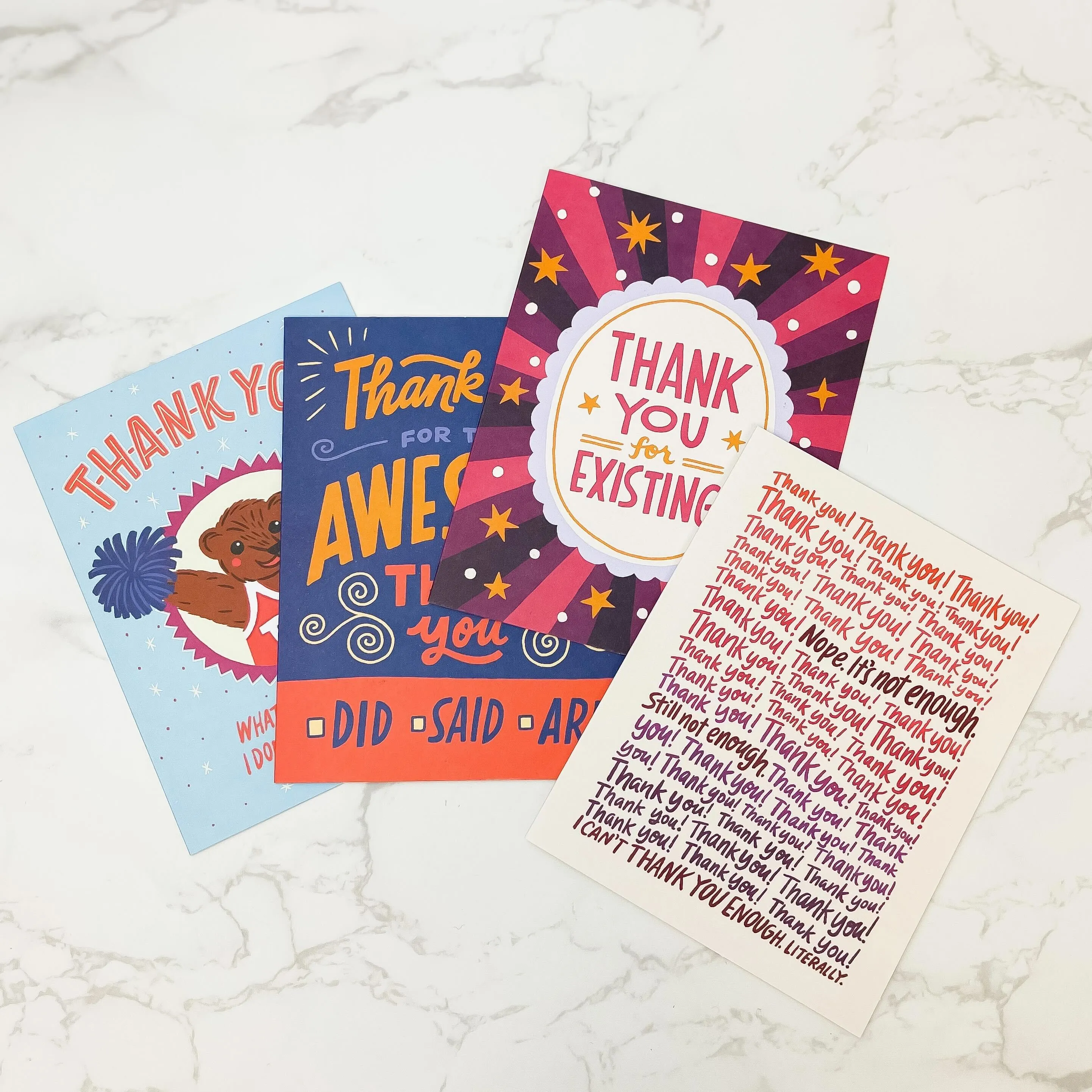 'Thank You' Box of 8 Gratitude Cards