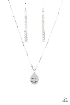 They Call Me Mama - Silver Necklace - Paparazzi Accessories