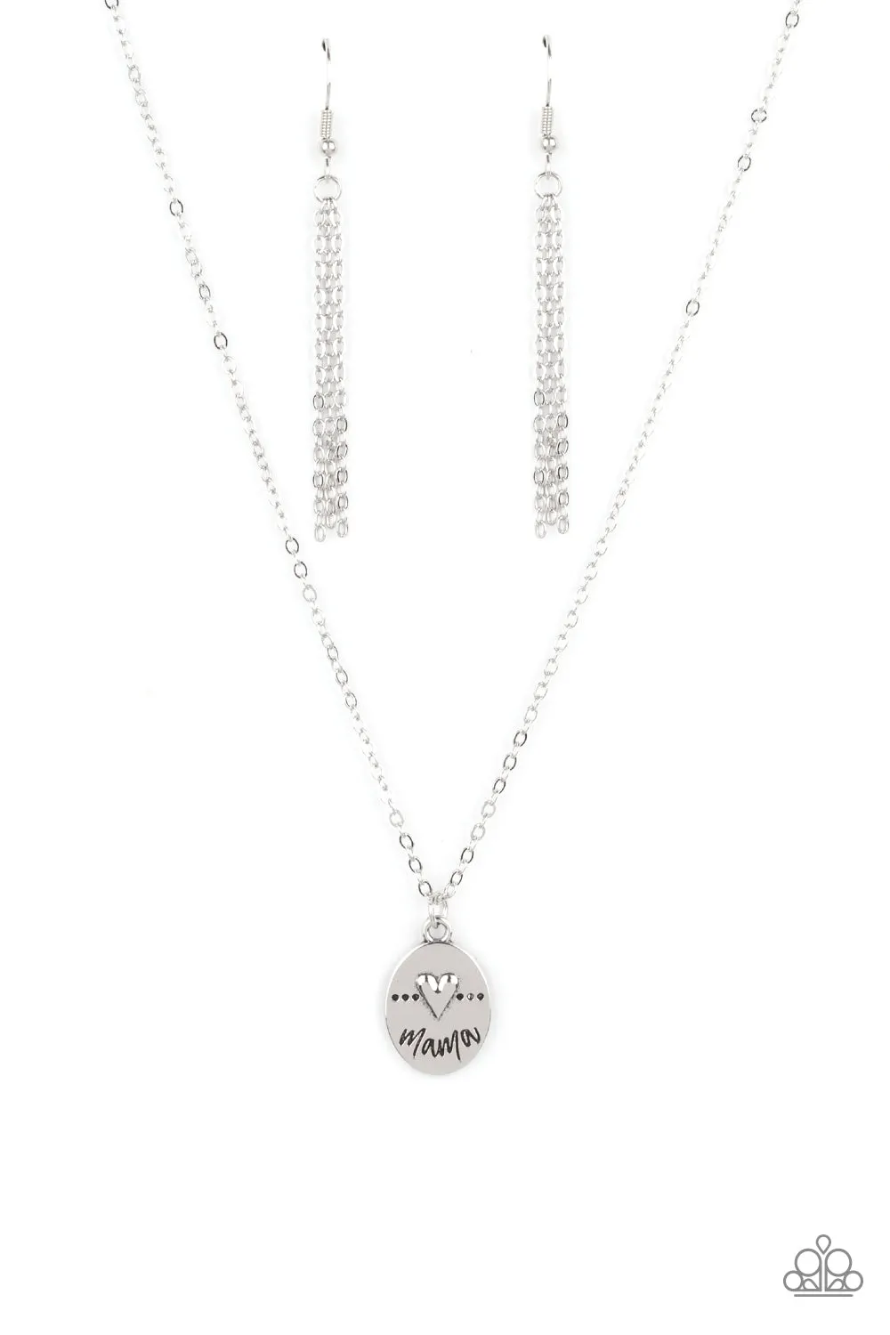 They Call Me Mama - Silver Necklace - Paparazzi Accessories