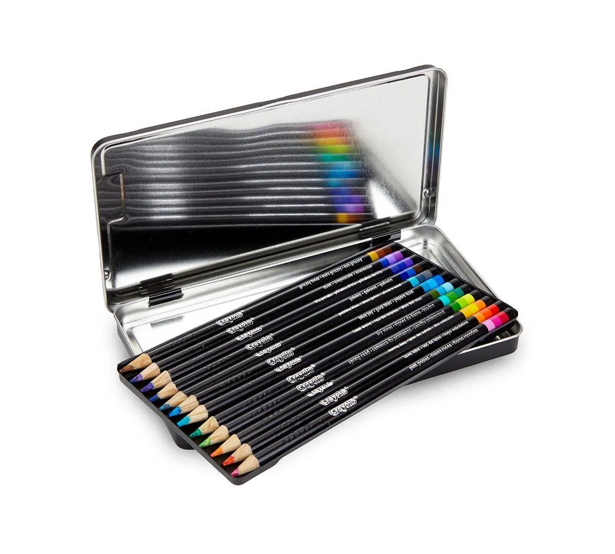 Tri-Shade Colored Pencils with Decorative Tin 12 count