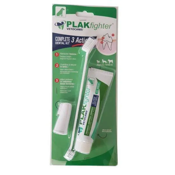 Vetocanis Dog Plak Fighter Complete 3 Actions Dental Kit