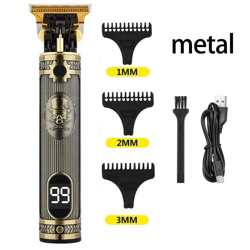 Vintage Dragon Hair Clipper Kit: Stylish Grooming Tool with USB Charging