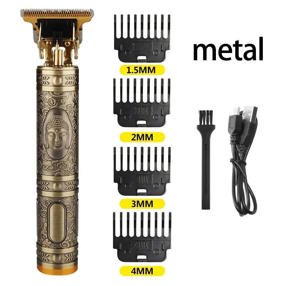 Vintage Dragon Hair Clipper Kit: Stylish Grooming Tool with USB Charging