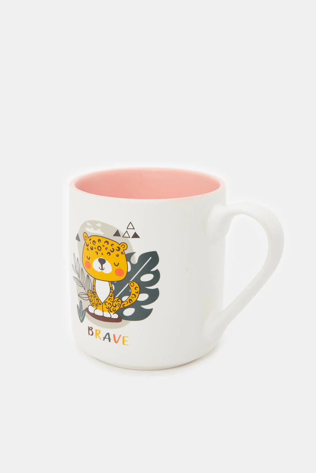 White Brave Printed Mug