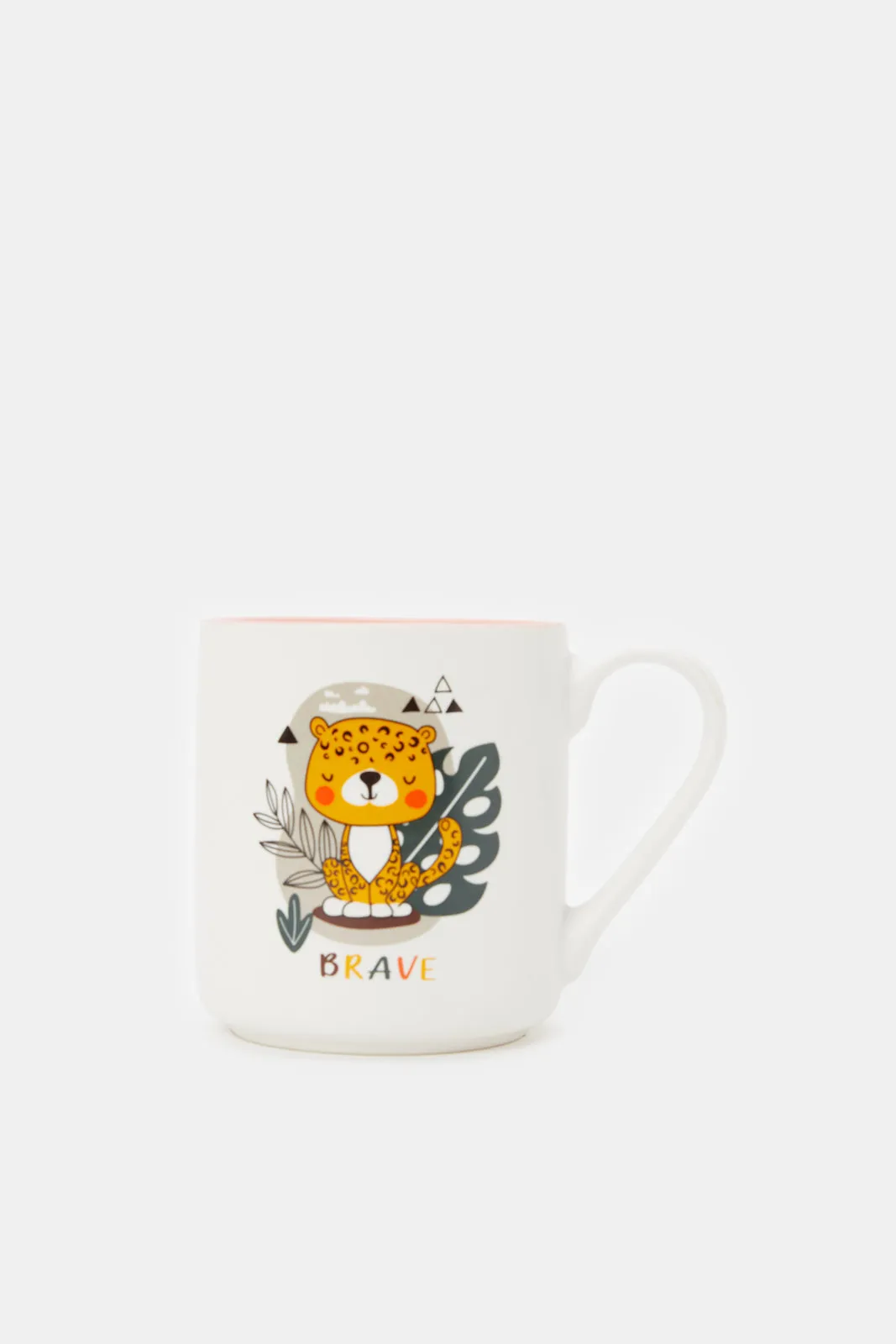 White Brave Printed Mug