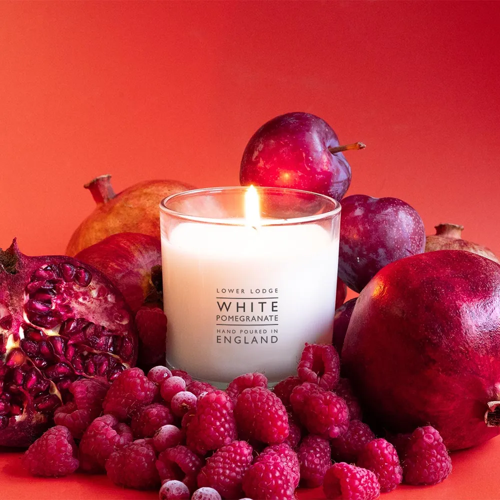 White Pomegranate Home Scented Candle