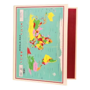 World Map Ring Binder