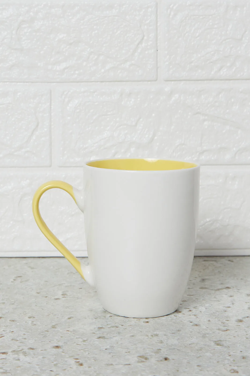 Yellow Love Mug With Gold Design (12.5Oz)