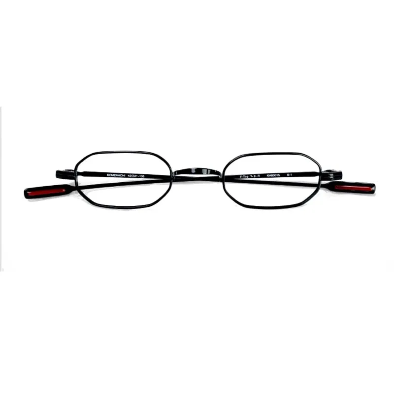 Yujo Unisex Full Rim Titanium Irregular Polygon Reading Glasses Y042